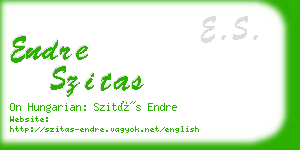 endre szitas business card
